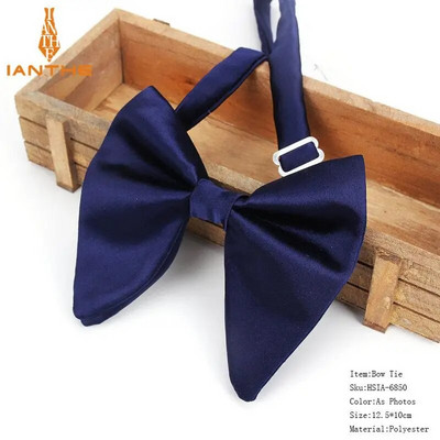 Muška modna odijela Leptir-mašna Ženska klasična velika leptir-mašna za muškarce Vjenčanje s leptir-mašnom za odrasle Muške leptir-mašne Kravate Uniforma Jednobojna crna kravata