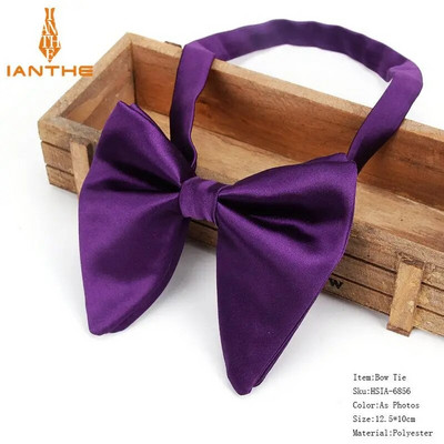 Muška modna odijela Leptir-mašna Ženska klasična velika leptir-mašna za muškarce Vjenčanje s leptir-mašnom za odrasle Muške leptir-mašne Kravate Uniforma Jednobojna crna kravata