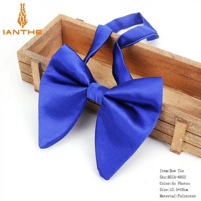 Muška modna odijela Leptir-mašna Ženska klasična velika leptir-mašna za muškarce Vjenčanje s leptir-mašnom za odrasle Muške leptir-mašne Kravate Uniforma Jednobojna crna kravata