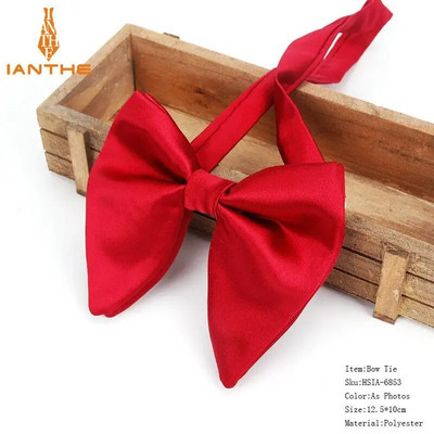 Muška modna odijela Leptir-mašna Ženska klasična velika leptir-mašna za muškarce Vjenčanje s leptir-mašnom za odrasle Muške leptir-mašne Kravate Uniforma Jednobojna crna kravata