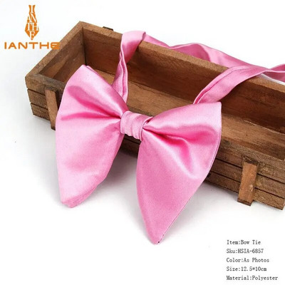 Muška modna odijela Leptir-mašna Ženska klasična velika leptir-mašna za muškarce Vjenčanje s leptir-mašnom za odrasle Muške leptir-mašne Kravate Uniforma Jednobojna crna kravata