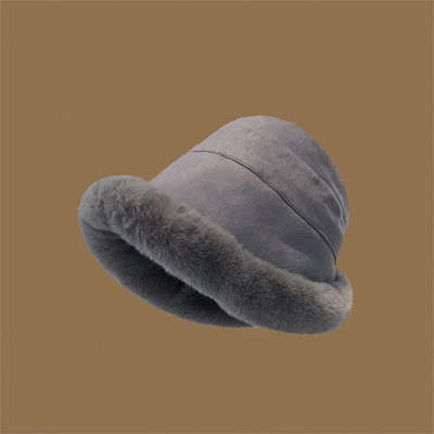 Pūkuota kibiro kepurė Moteriška žieminė šilta stora apsauga nuo šalčio Žvejo kepurė Aukštos kokybės pliušas madinga Universali moteriška Panamos kepurė