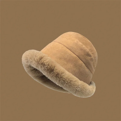 Pūkuota kibiro kepurė Moteriška žieminė šilta stora apsauga nuo šalčio Žvejo kepurė Aukštos kokybės pliušas madinga Universali moteriška Panamos kepurė