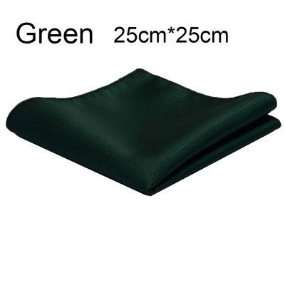 Ricnais 22cm*22cm Klasszikus selyem zsebkendők Solid Férfi Hanky Üzleti Esküvői Kiegészítők Színes poliészter zsebkendő