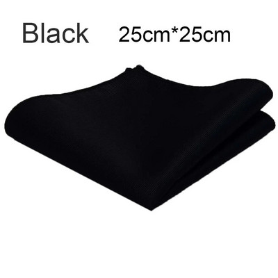 Ricnais 22cm*22cm Klasszikus selyem zsebkendők Solid Férfi Hanky Üzleti Esküvői Kiegészítők Színes poliészter zsebkendő