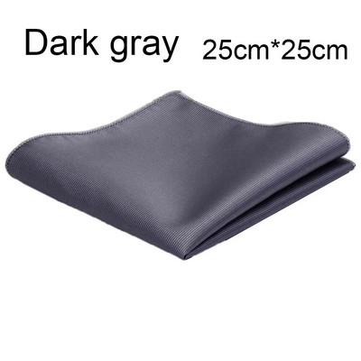 Ricnais 22cm*22cm Klasszikus selyem zsebkendők Solid Férfi Hanky Üzleti Esküvői Kiegészítők Színes poliészter zsebkendő