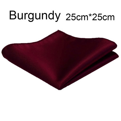 Ricnais 22cm*22cm Klasszikus selyem zsebkendők Solid Férfi Hanky Üzleti Esküvői Kiegészítők Színes poliészter zsebkendő