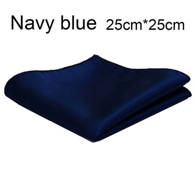 Ricnais 22cm*22cm Klasszikus selyem zsebkendők Solid Férfi Hanky Üzleti Esküvői Kiegészítők Színes poliészter zsebkendő