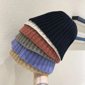 Ženska zimska pletena kapa Ribarska kapa Jesenska nova kapica s kratkim obodom i šavovima Šešir za umivaonik Djevojački topli ležerni šešir Ženska panama