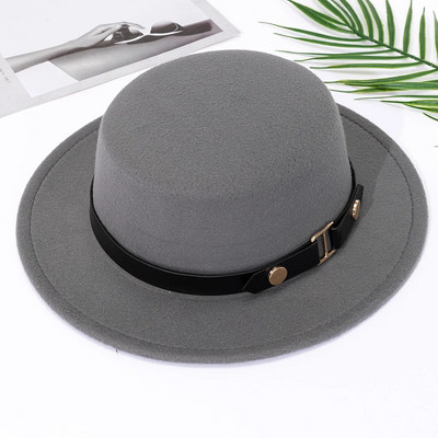 Francuski društveni Hepburn stil Hepburn, ravni cilindar s kopčom za remen za žene u jesen i zimu, britanski retro svestrani vuneni jazz