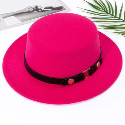 Francuski društveni Hepburn stil Hepburn, ravni cilindar s kopčom za remen za žene u jesen i zimu, britanski retro svestrani vuneni jazz
