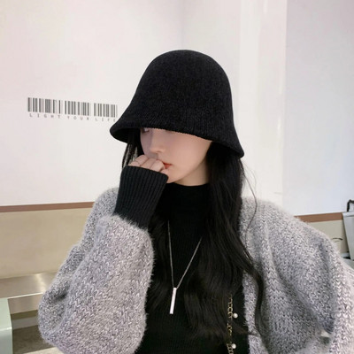 Jauna rudens trikotāžas kausa cepure elpojoša vienkrāsainas sieviešu cepures meitenēm salokāma boba zvejnieka cepure āra ceļojumi Gorros Panama