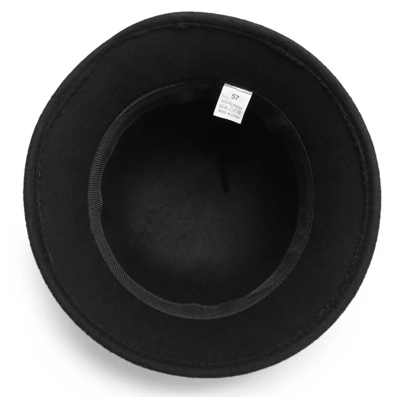 Vintage vilnas filca cepure Sieviešu Eleganta Bucket Cepures Rudens Ziemas Top Cepures Vienkāršas Vienkrāsainas Baznīcas Džeza Cepures Sieviešu Dome Fedoras Cepures