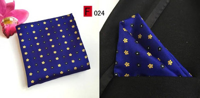 RBOCOTT dzelteni ziedu kabatas kvadrāti zili Paisley kabatlakatiņi vīriešiem sieviešu modes Hanky 25cm*25cm biznesa kāzu uzvalks