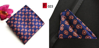 RBOCOTT dzelteni ziedu kabatas kvadrāti zili Paisley kabatlakatiņi vīriešiem sieviešu modes Hanky 25cm*25cm biznesa kāzu uzvalks