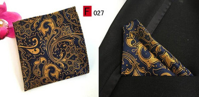 RBOCOTT dzelteni ziedu kabatas kvadrāti zili Paisley kabatlakatiņi vīriešiem sieviešu modes Hanky 25cm*25cm biznesa kāzu uzvalks