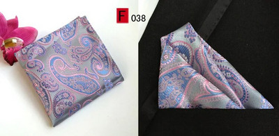 RBOCOTT dzelteni ziedu kabatas kvadrāti zili Paisley kabatlakatiņi vīriešiem sieviešu modes Hanky 25cm*25cm biznesa kāzu uzvalks