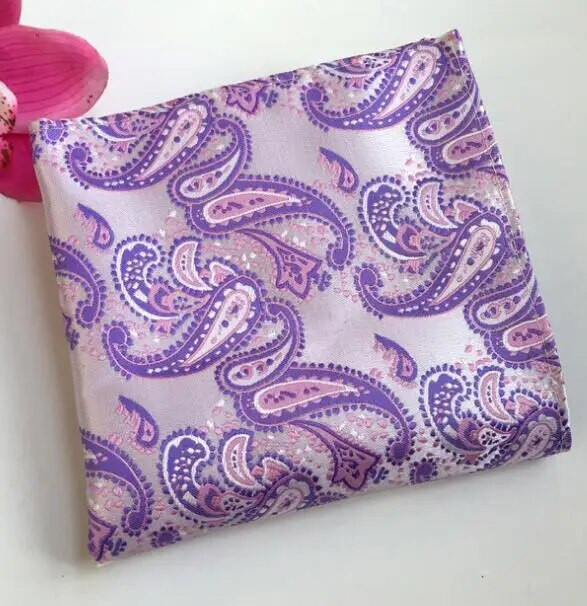 RBOCOTT dzelteni ziedu kabatas kvadrāti zili Paisley kabatlakatiņi vīriešiem sieviešu modes Hanky 25cm*25cm biznesa kāzu uzvalks