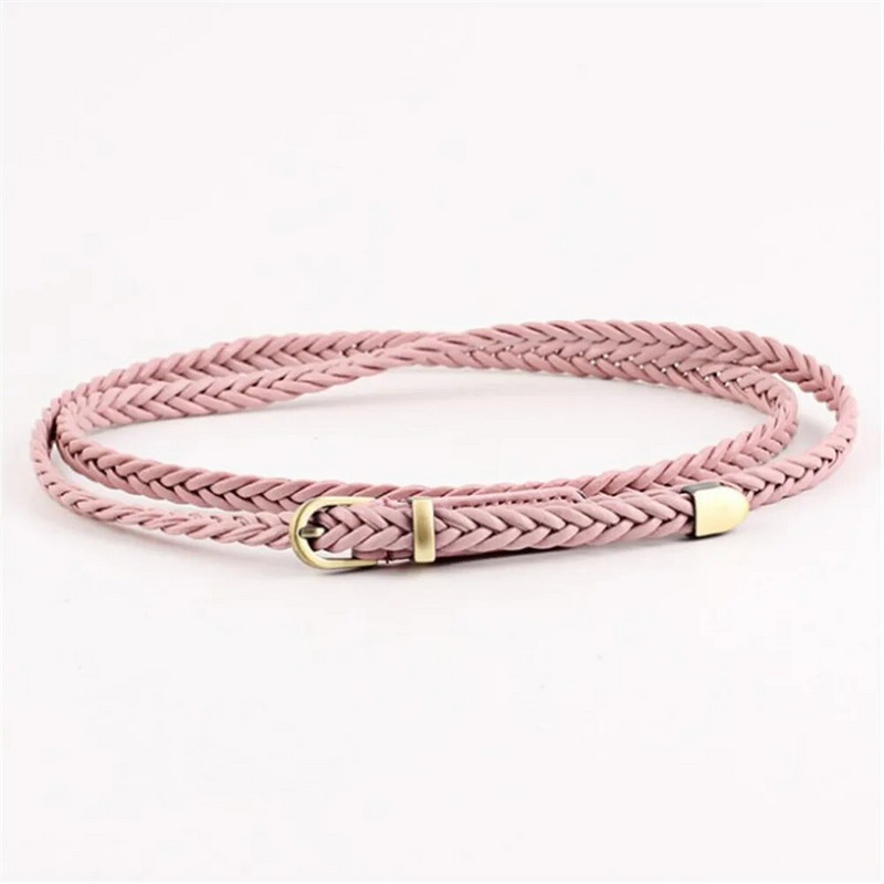 Lady Skinny Twist szőtt öv fonott derékpánt női deréköv ruha öv vékony bőr keskeny kötött dekoratív derékpánt