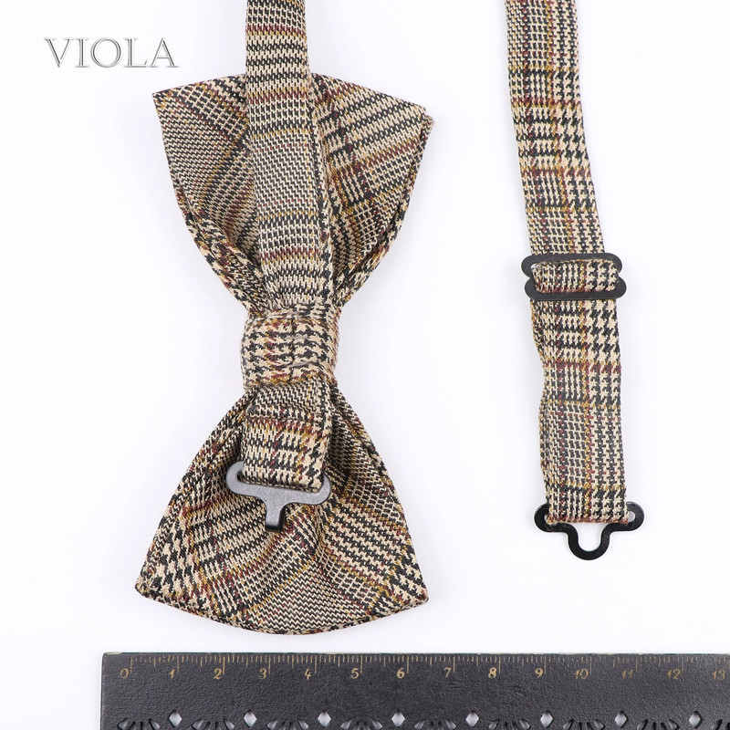 Karštai dryžuotas languotas klasikinis vilnos 6 cm plonas kaklaraištis peteliškės rankinės spalvos rinkinys rudas tamsiai pilkas vyriškas kostiumas biurui kasdieniam vakarėliui, aksesuarui, dovana