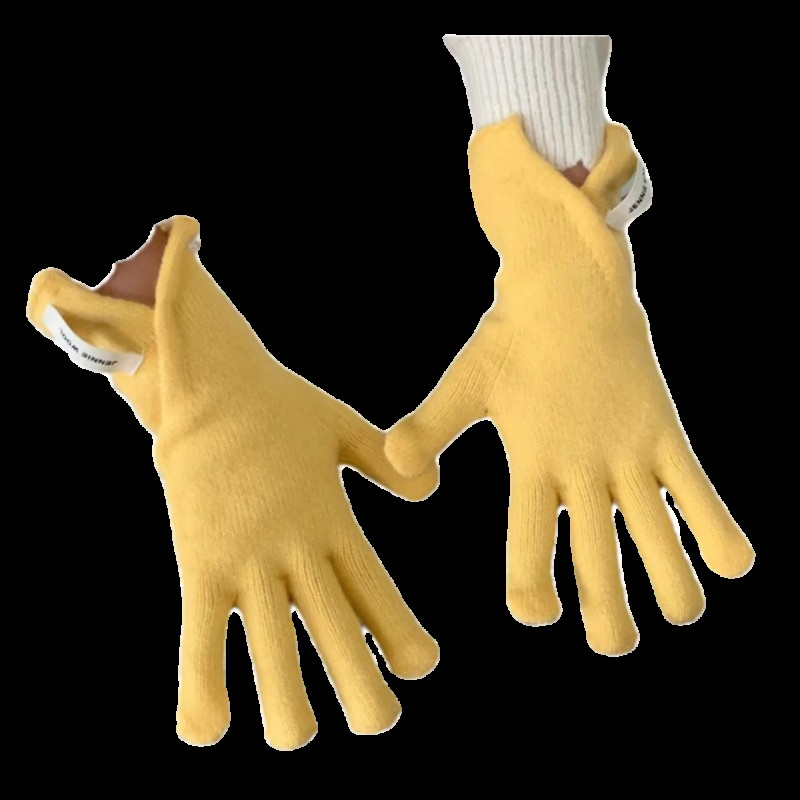 Jesen/zimske rukavice Ženske korejske pletene tople jednobojne studentske rukavice s ekranom osjetljivim na dodir za žene