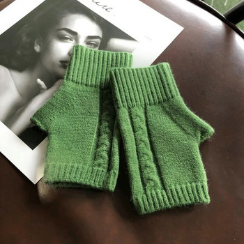 Зимни ръкавици Дамски ръкавици без пръсти без пръсти Дамски плетени топли зимни ръкавици Ръкавици за затопляне на ръката