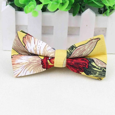 Muške cool leptir mašne s otisnutim lanenim cvijetom i ružom, kravata s leptir mašnom s indijskim oraščićem i oraščićem Gravatas kravata s leptirom