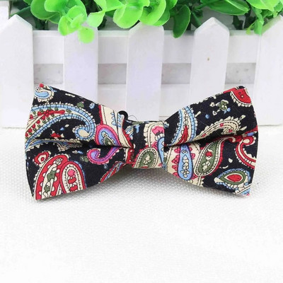 Muške cool leptir mašne s otisnutim lanenim cvijetom i ružom, kravata s leptir mašnom s indijskim oraščićem i oraščićem Gravatas kravata s leptirom