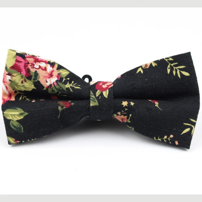 Muške cool leptir mašne s otisnutim lanenim cvijetom i ružom, kravata s leptir mašnom s indijskim oraščićem i oraščićem Gravatas kravata s leptirom