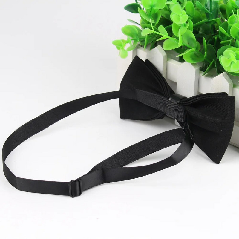 Boutique metalne leptir kravate za mladoženju Muškarci Žene dvoslojna leptir jednobojna plemenita leptir leptir klasična kraljevska kravata s kravatom