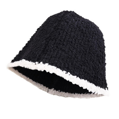 Novi šešir za žene, zimska topla, debela kapa s poklopcem od vune od janjećeg runa Panama ribarske kape Slouchy plišana kapica s lubanjom