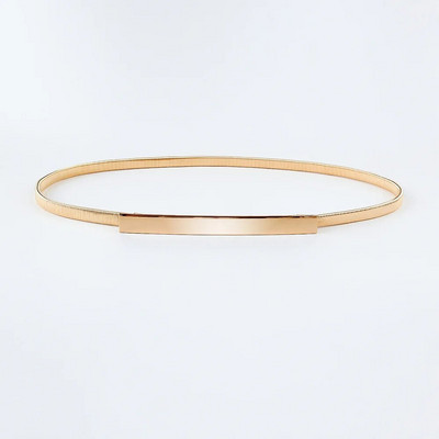 Modna haljina s remenom Jednostavna svestrana modna ženska remen Tanki uski metalni zlatni pojas s elastičnom kopčom Remen Dodaci za haljine