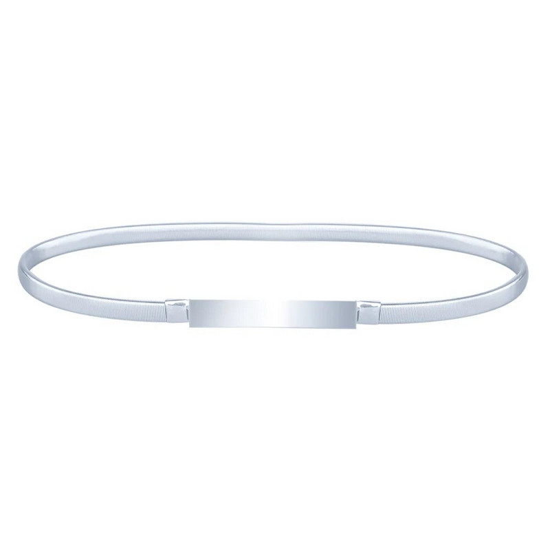 Modna haljina s remenom Jednostavna svestrana modna ženska remen Tanki uski metalni zlatni pojas s elastičnom kopčom Remen Dodaci za haljine