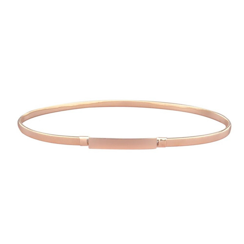 Modna haljina s remenom Jednostavna svestrana modna ženska remen Tanki uski metalni zlatni pojas s elastičnom kopčom Remen Dodaci za haljine