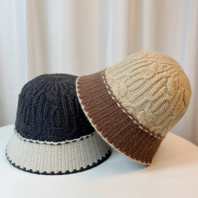 Női kötő vödörsapkák Harajuku vödörsapka horgászat kültéri panamai hip-hop sapka női nyár horgászkalap női tavasz