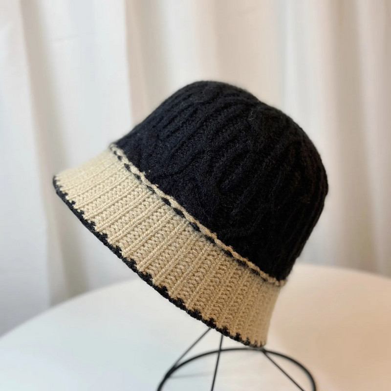 Női kötő vödörsapkák Harajuku vödörsapka horgászat kültéri panamai hip-hop sapka női nyár horgászkalap női tavasz