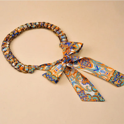 Diržai moterims Etniniai kokoso lukšto šilko mazginiai diržai Dekoratyvinė suknelė Džinsai Gėlių raštai Dekoracija Ilgas