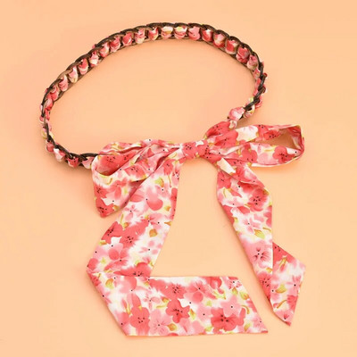 Diržai moterims Etniniai kokoso lukšto šilko mazginiai diržai Dekoratyvinė suknelė Džinsai Gėlių raštai Dekoracija Ilgas