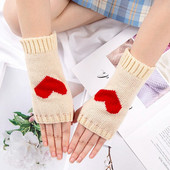 Naujos meilės pirštinės be pirštų Moteriškos žiemos šiltesnės megztos rankovės, dailios laisvalaikio minkštos moteriškos gotikos drabužiai moteriškos pankiškos gotikinės pirštinės