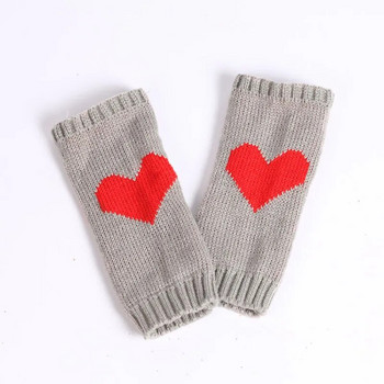 Нови любовни ръкавици без пръсти Дамски зимни топли плетени ръкави с фини ежедневни меки момичешки готически дрехи Дамски пънк готически ръкавици