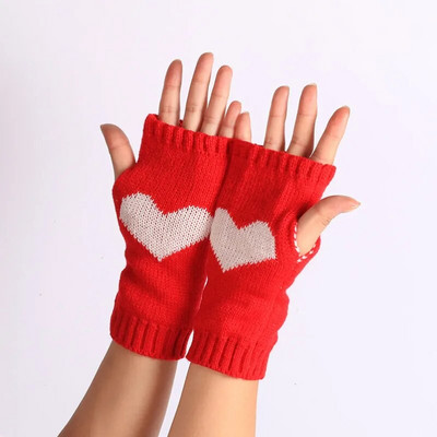 Naujos meilės pirštinės be pirštų Moteriškos žiemos šiltesnės megztos rankovės, dailios laisvalaikio minkštos moteriškos gotikos drabužiai moteriškos pankiškos gotikinės pirštinės