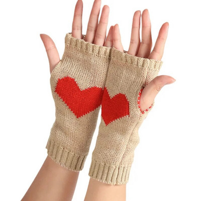 Naujos meilės pirštinės be pirštų Moteriškos žiemos šiltesnės megztos rankovės, dailios laisvalaikio minkštos moteriškos gotikos drabužiai moteriškos pankiškos gotikinės pirštinės