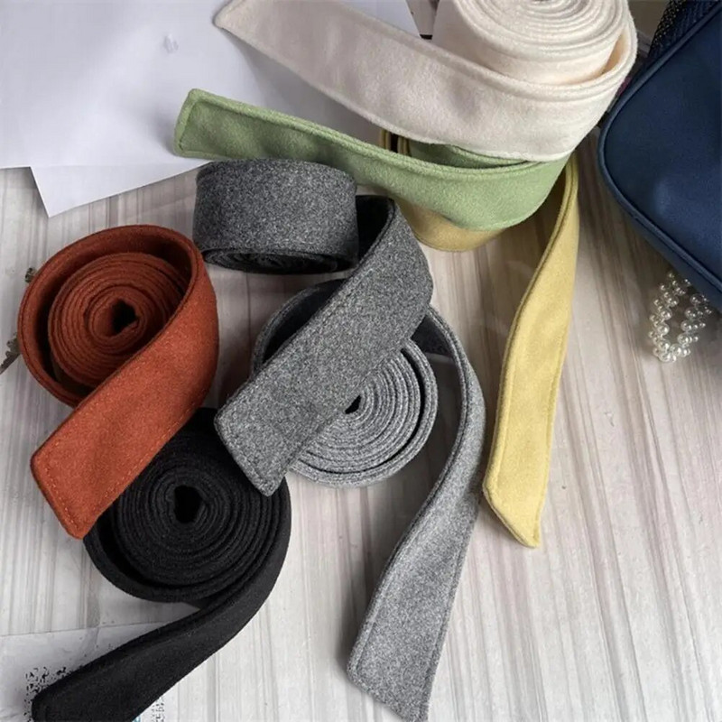 Ženski jednobojni brušeni kaput Pojas za struk Ženski dovoljno dugačak, elastičan ukrasni dodatak Vuneni kaput Korzet Dvostrani pojas za struk