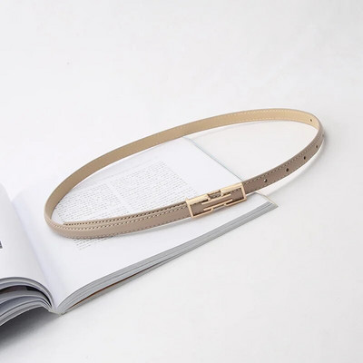Novi modni kožni tanki remen za žene Personalizirana metalna kopča remen oko struka Ženske traperice Haljina Hlače Ukrasni pojas