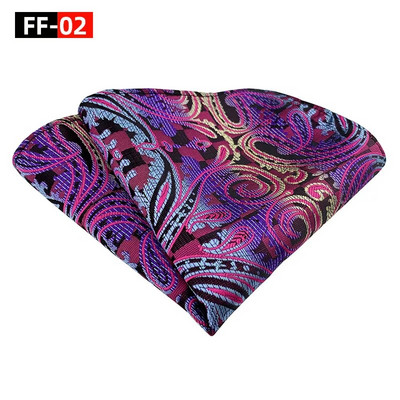 25*25 cm-es férfi Cymbidium Hybridum csíkos poliészter zseb négyzet alakú női üzleti esküvői zsebkendő öltöny kiegészítők