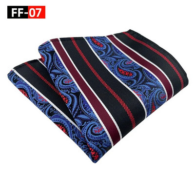 25*25 cm-es férfi Cymbidium Hybridum csíkos poliészter zseb négyzet alakú női üzleti esküvői zsebkendő öltöny kiegészítők