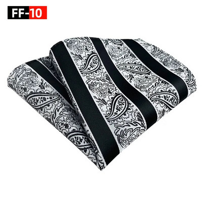 25*25 cm-es férfi Cymbidium Hybridum csíkos poliészter zseb négyzet alakú női üzleti esküvői zsebkendő öltöny kiegészítők