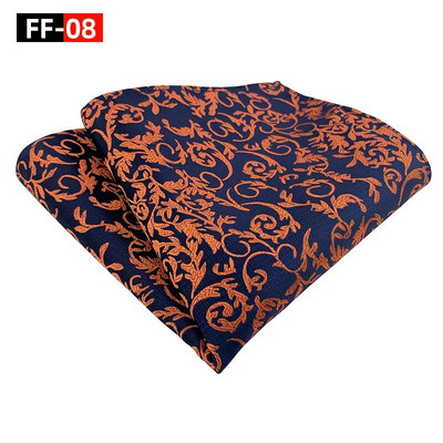 25*25 cm-es férfi Cymbidium Hybridum csíkos poliészter zseb négyzet alakú női üzleti esküvői zsebkendő öltöny kiegészítők