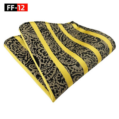 25*25 cm-es férfi Cymbidium Hybridum csíkos poliészter zseb négyzet alakú női üzleti esküvői zsebkendő öltöny kiegészítők