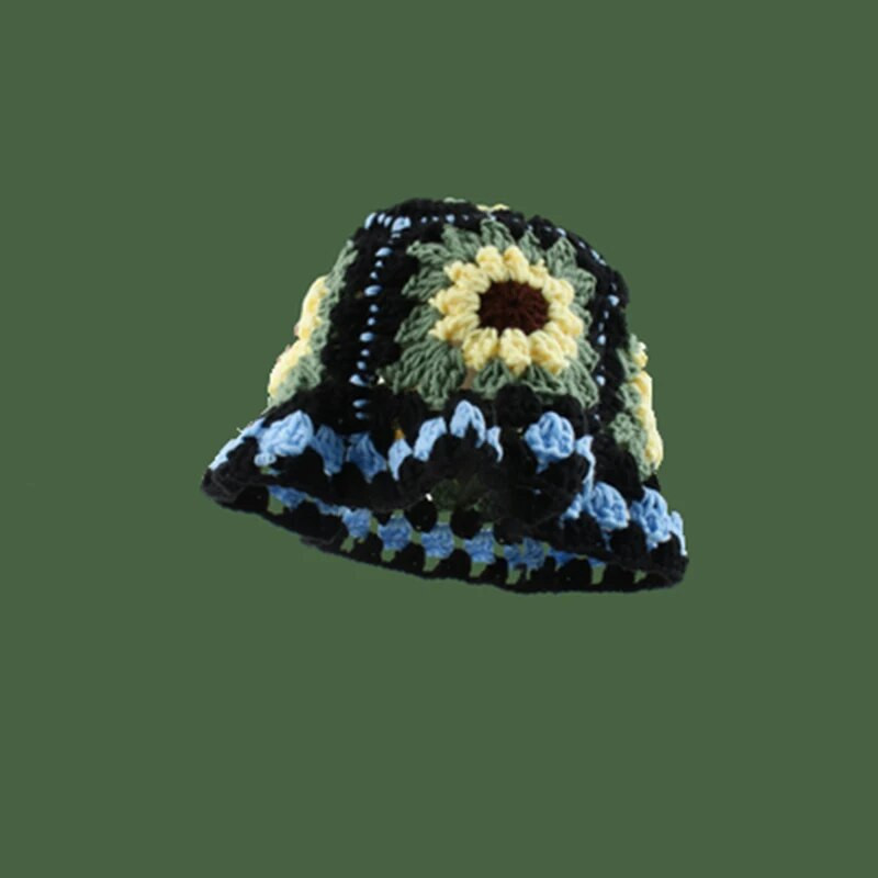 Ručno izrađena heklana kapa s kantom za djevojčice, korejske vruće putne panamske kape za plažu, dizajn pletene kape, zimska kapa, vunena topla kapa